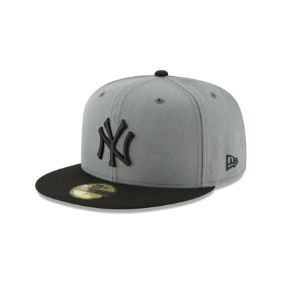 Grey New York Yankees Hat - New Era MLB Storm Basic 59FIFTY Fitted Caps USA6720948